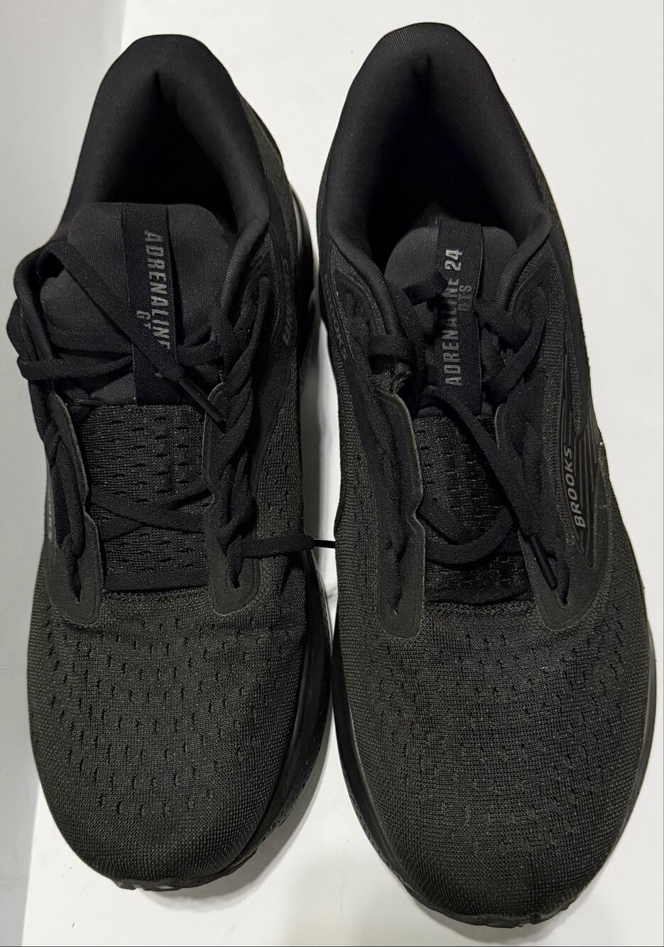 Brooks Adrenaline GTS 24 Mens 13 Wide 2E Triple Black Running Shoes
